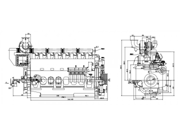 L8190 Motor diesel marino (748-1129KW)