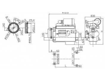 Motor diesel de 6 cilindros 170KW SY129TB17