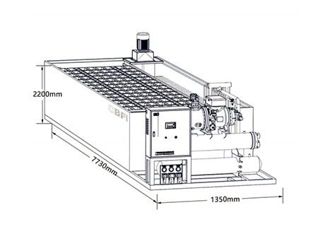 Máquina para Hacer Hielo en Bloques Máquina de Hielo en Bloques, Serie BBI