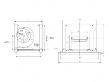 Ventilador centrífugo de rotor externo serie QDBF