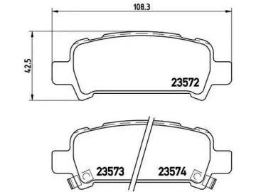 Pastillas de Freno para Vehículos de Pasajeros Subaru