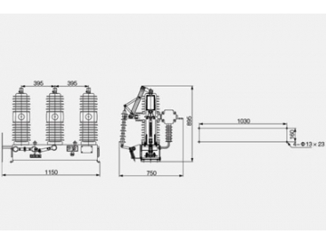 Disyuntor de vacío para exterior, ZW43-12/24F