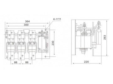 Contactor en vacío CKJ5-125/250/400/600