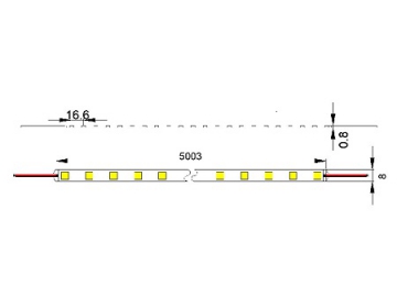 Tira LED de color único SMD5050 (7.2W)