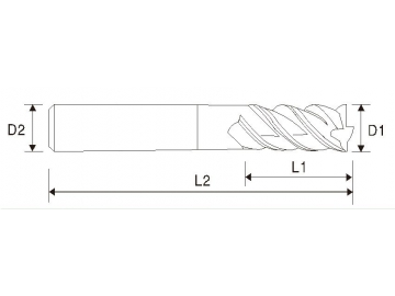 Fresas de extremo cuadrado de 4 filos EMA03 (longitud regular)