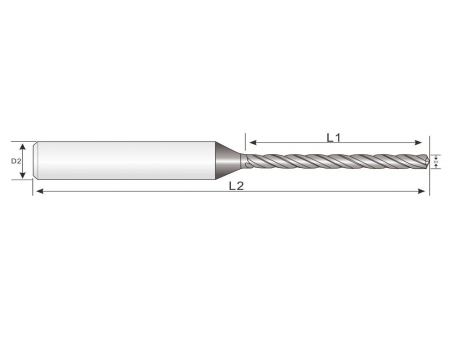 Fresa de carburo sólido EMH16, EMH17 (3.0mm/3.175mm)