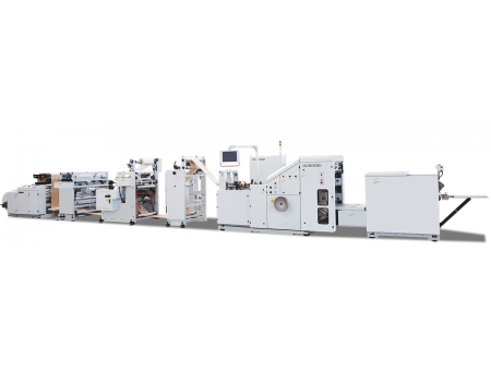 Máquina para producción de bolsas de papel con fondo cuadrado, tipo rollo continuo,  SBH150B DC01 TM01