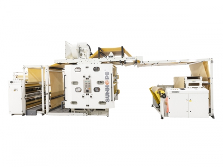 Máquina para hacer bolsas de papel con fondo cuadrado, tipo rollo continuo,  SBH330B DL02
