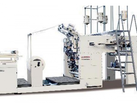 Máquina para fabricar bolsas de papel con manija chata automática, tipo rollo continuo,  SBH330B/450B-TH