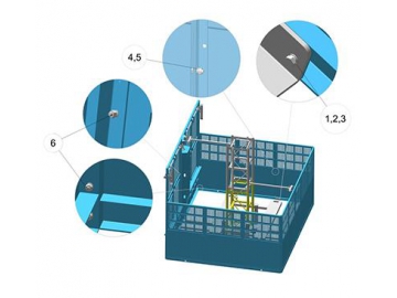 Cabina de elevación de ascensor para construcción