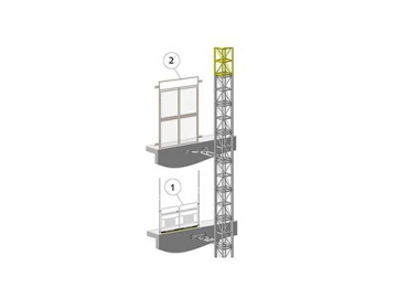 Cabina de elevación de ascensor para construcción