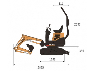 Mini excavadora, FK08-9