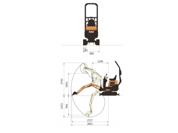 Mini excavadora, FK08-9