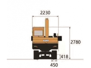 Excavadora sobre rieles / Excavadora ferroviaria / Excavadora de rieles, FK80T