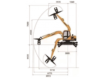 Excavadora sobre rieles / Excavadora ferroviaria / Excavadora de rieles, FK80T