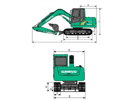 Excavadora Compacta, SWE80E9; Excavadoras Pequeñas