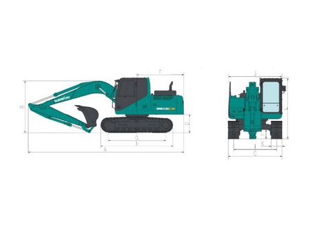 Excavadora Mediana, SWE135E-3H; Equipos de Construcción