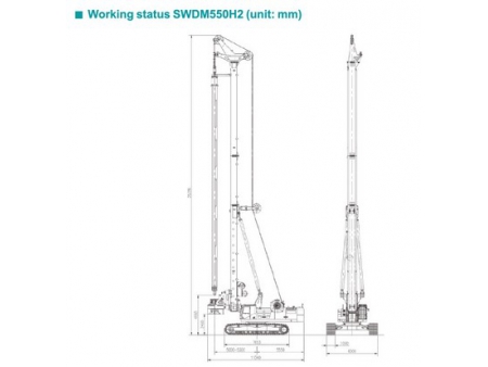 Perforadora Rotativa, SWDM550H2; Perforadora Sobre Orugas