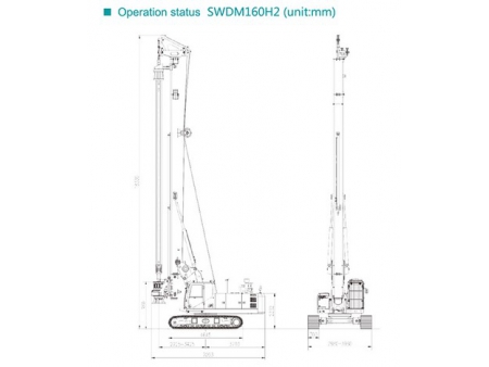 Perforadora Rotativa, SWDM160H2; Perforadora Sobre Orugas