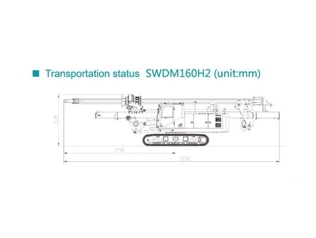 Perforadora Rotativa, SWDM160H2; Perforadora Sobre Orugas