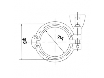 Abrazadera Clamp, de Doble Perno; Abrazaderas Sanitarias