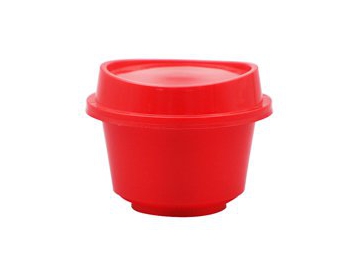Vaso con tapa IML de 80ml (rojo), CX010