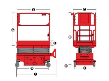 Mini plataforma de tijera eléctrica, Serie XEM-MINI