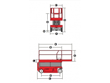 Plataforma de tijera autopropulsada eléctrica, Serie XE-C