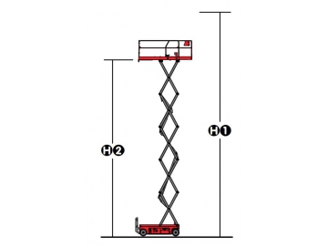 Elevador de tijera autopropulsada eléctrica, Serie XE-W