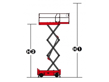 Plataforma de tijera autopropulsada eléctrica, Serie XE-W/OR