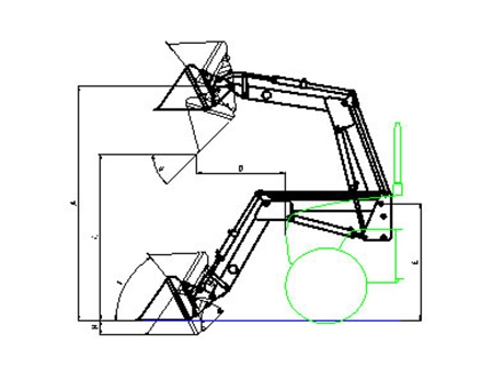 Pala  cargadora frontal y excavadora trasera