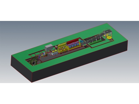 Línea de fundición y laminación continua de varillas de aluminio