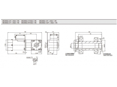 Motor de inducción  104mm 200W