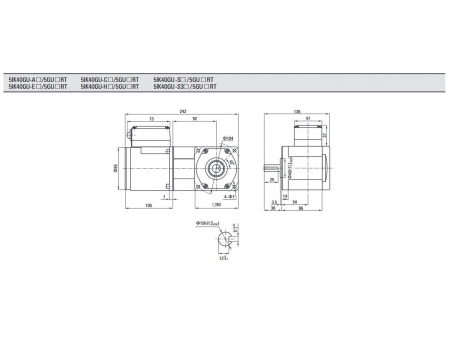 Motor de inducción  90mm 40W