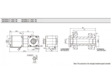 Motor para control de velocidad  80mm 25W