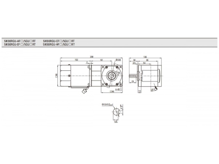 Motor para control de velocidad  90mm 90W