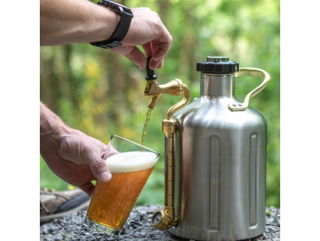 Growler Isotérmico de Doble Pared de 3.8L con Regulador de CO₂