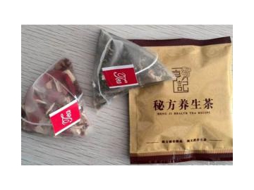 Máquina llenadora y selladora de bolsas de té con forma de pirámide promocional