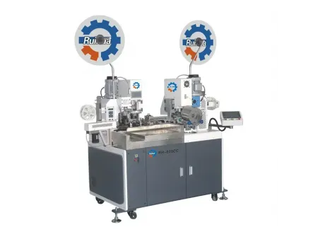 Máquina automática de crimpado de terminales de dos lados e inserción de sellos