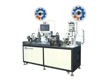 Máquina automática de crimpado de terminales de dos lados y termoretráctil