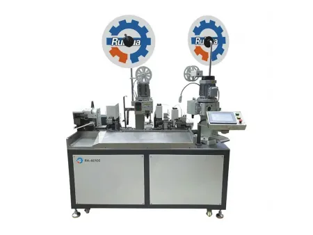 Máquina automática de crimpado de terminales de dos lados y termoretráctil de un lado