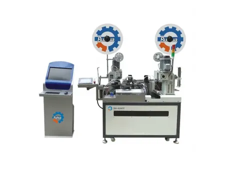 Máquina automática de crimpado y marcado de terminales prensados en frío de dos lados