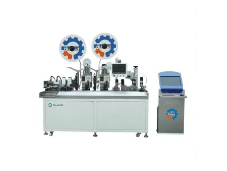 Máquina automática de crimpado de terminales de dos lados y marcado de tubos termoretráctiles