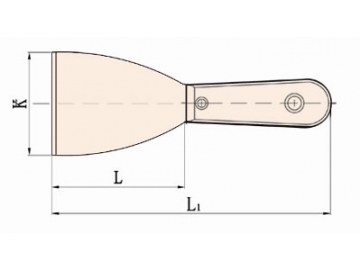 Espátula para masilla con mango de madera 204E