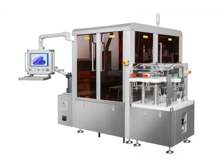 Máquina automática de inspección de jeringas precargadas