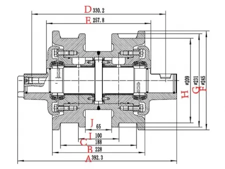 Rodillo inferior para bulldozer Caterpillar D6D