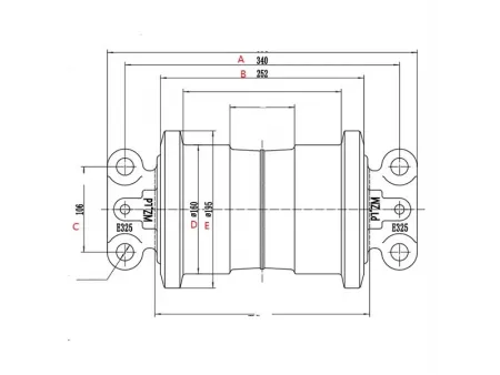 Rodillo inferior para excavadora Caterpillar E325