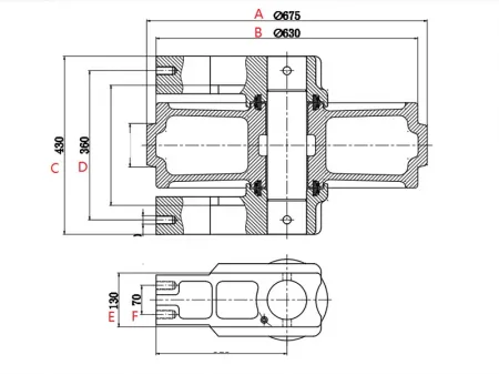 Rueda guía para excavadora Volvo EC460