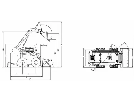 Minicargadora sobre ruedas JC45V