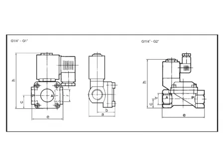 Serie 0955  Válvula solenoide de latón de 2/2 vías